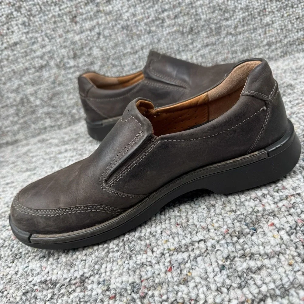 Ecco Fusion II Shoes Mens 8 Leather Slip On Casual Comfort Walking Brown